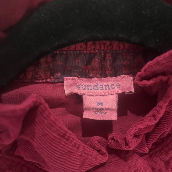 Sundance Burgundy Ruffle Blouse - Picture 7 of 7